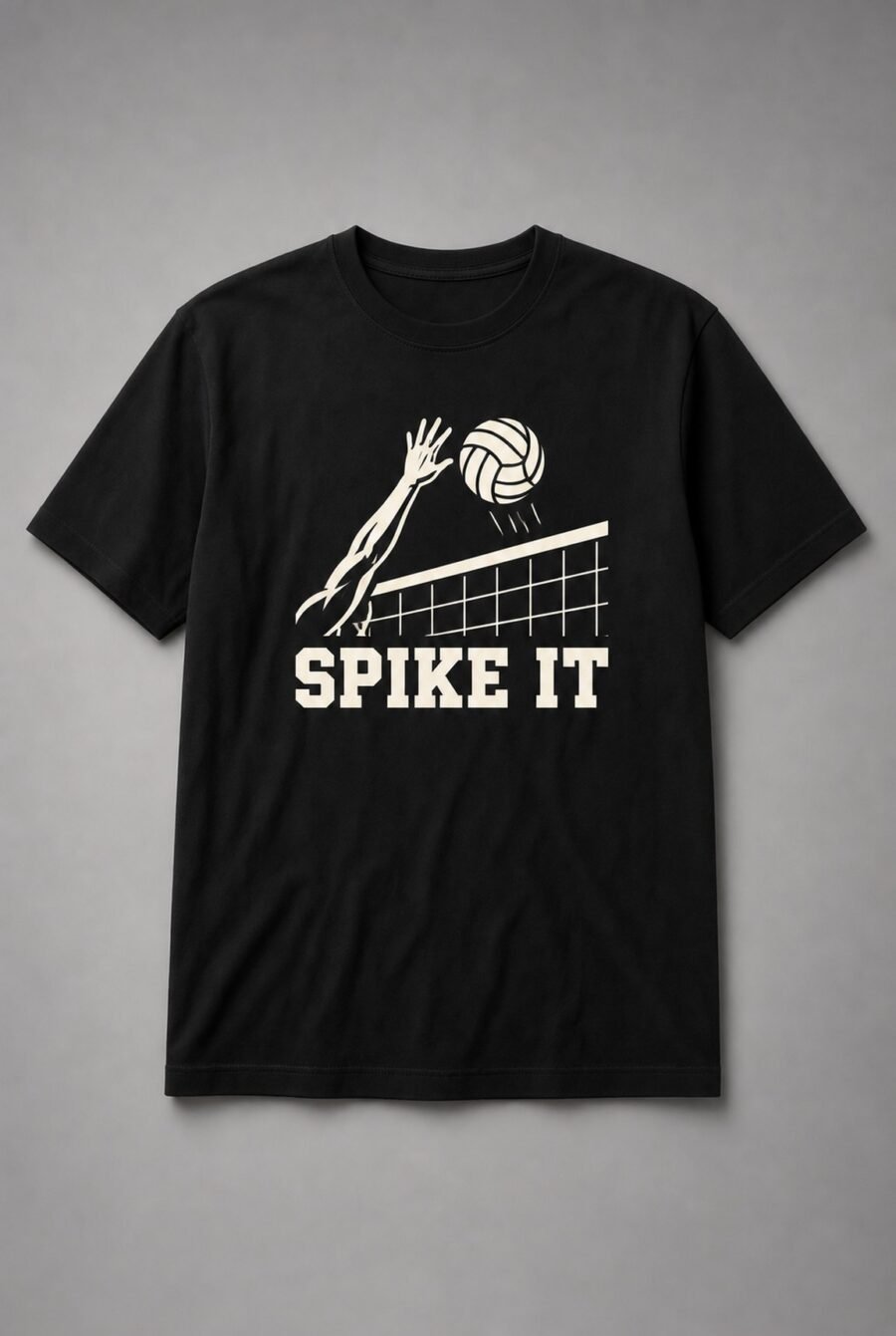 Spike It Volleyball Unisex T-Shirt - Black